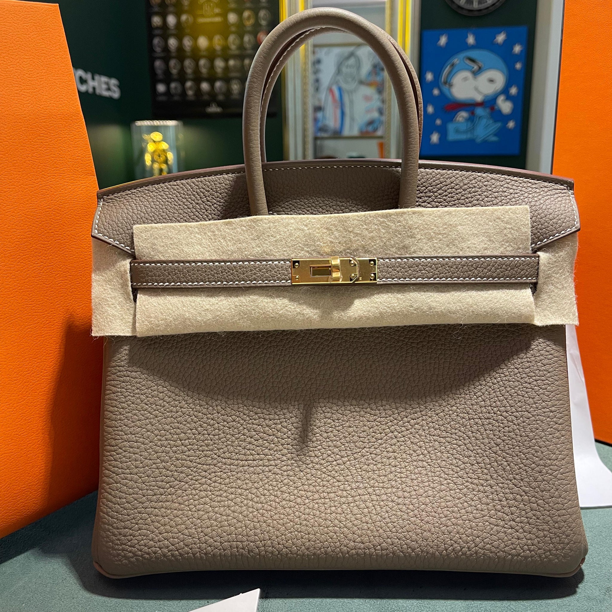 HERMÈS BIRKIN 25 ETOUPE NEW 12/24