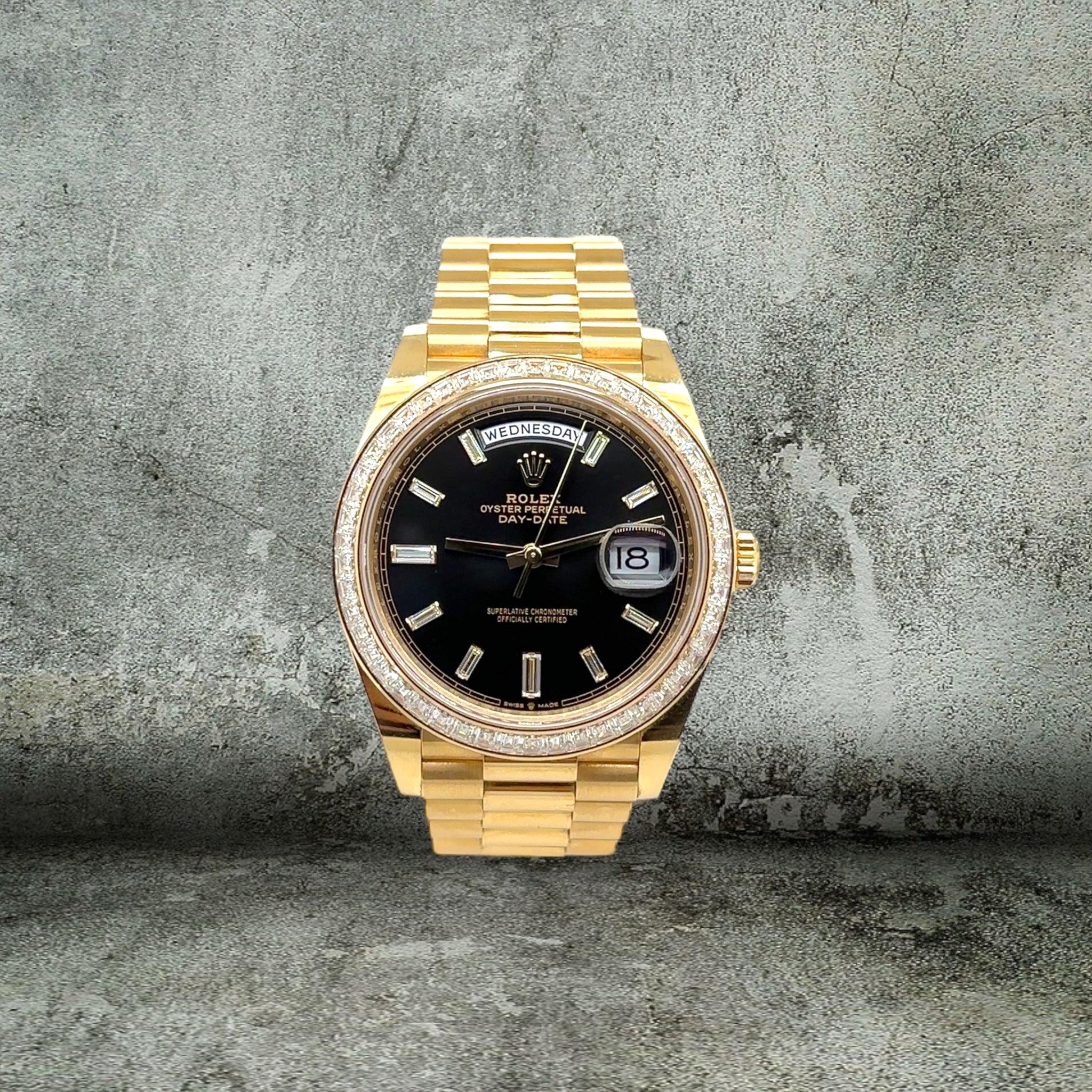 ROLEX DAYDATE 40mm BAGUETTE 18kt