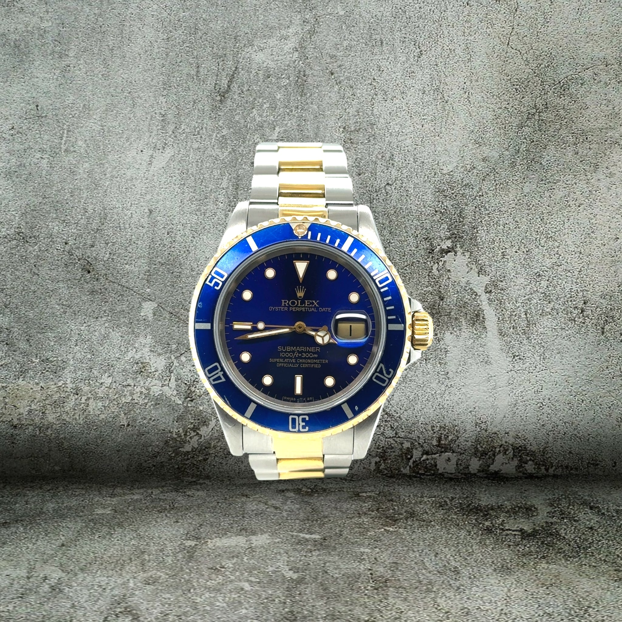 ROLEX SUBMARINER 16613 PURPLE BLUE DIAL FULL SET